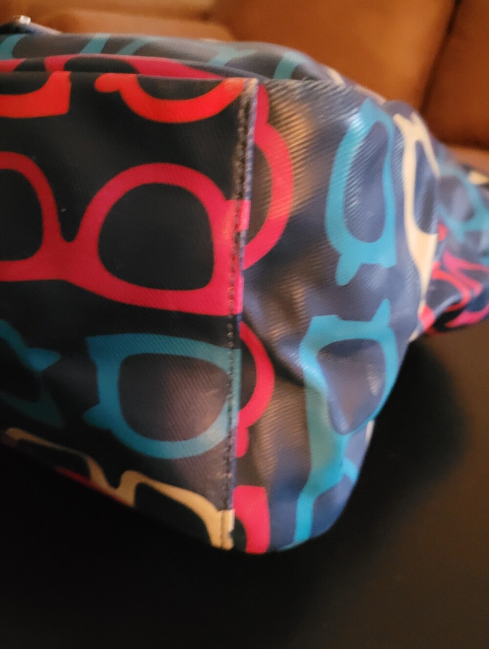 Marc Jacobs Colorblock Sunglasses Print Tote Bag - Blue/Red/Cream - Picture 3 of 10
